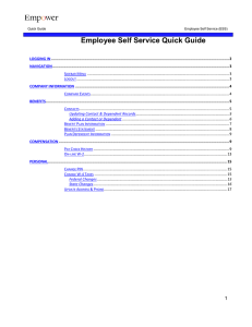 Employee Self Service (ESS)