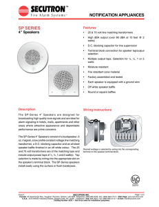 NOTIFICATION APPLIANCES SP SERIES