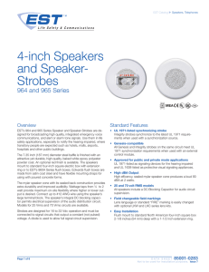 Data Sheet 85001-0283 -- 4-inch Ceiling Speakers and Speaker