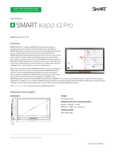 SMART kapp iQ Pro 65 interactive flat panel specifications