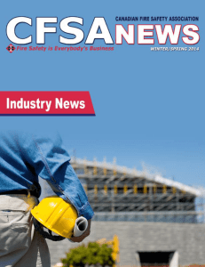 CFSA News (Winter/Spring 2014) - Canadian Fire Safety Association
