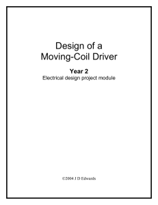 Design of a Moving-Coil Driver