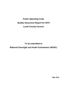 Public Spending Code Quality Assurance Report for 2015 Louth