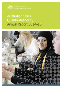 ASQA Annual Report 2014-15 - Australian Skills Quality Authority