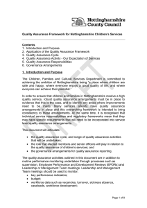 Nottinghamshire Children`s Services Quality Assurance Framework