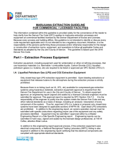 Marijuana Extractions Guideline for Commercial/Licensed