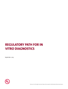 regulatory path for in vitro diagnostics
