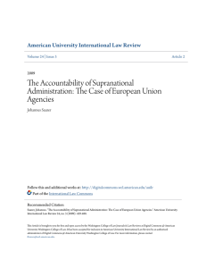 The Accountability of Supranational Administration
