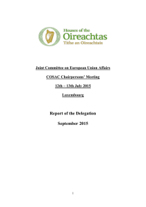Report of the Delegation September 2015