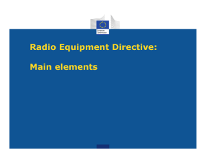 Radio Equipment Directive: Main elements - Docbox