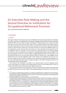 EU Executive Rule-Making and the Second Directive on Institutions