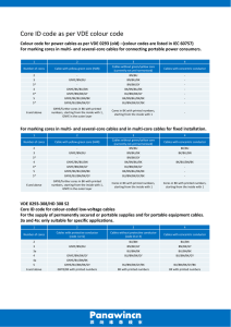 Core ID code as per VDE colour co p ode
