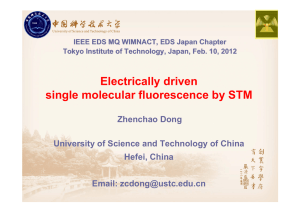 Electrically driven single molecular fluorescence by STM
