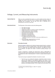 Electricity Fundamentals, 4 Voltage, Current, and - Lab-Volt