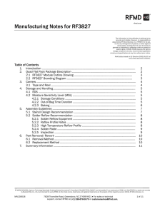 Manufacturing Notes for RF3827