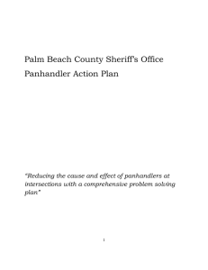 Palm Beach County Sheriff`s Office Panhandler Action Plan