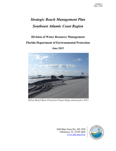 Strategic Beach Management Plan - Southeast Atlantic Coast Region
