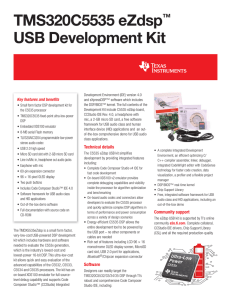 TMS320C5535 eZdsp™ USB Development Kit