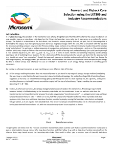 LX7309 Flyback and Forward Core Selection