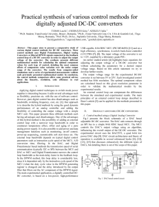 Practical synthesis of various control methods for digitally