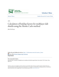 Calculation of buildup factors for multilayer slab shields using the