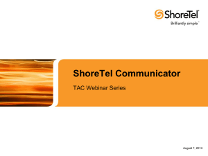 ShoreTel Communicator Webinar
