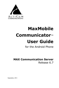 MaxMobile Communicator Android Guide