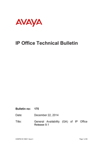 IP Office Technical Bulletin number 175