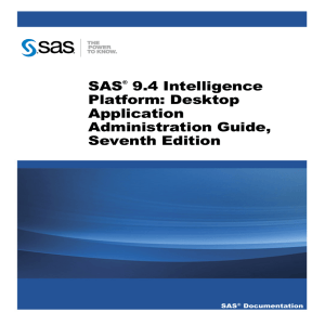SAS 9.4 Intelligence Platform: Desktop Application Administration