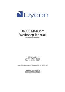 D6000 MesCom Manual