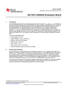 AN-1870 LM26420 Evaluation Board (Rev. B)