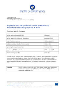 Appendix 4 to the guideline on the evaluation of Anticancer
