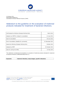 Addendum to the guideline on the evaluation of medicinal products