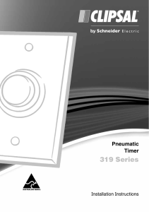 Installation Instructions - F232/04 - 319 Series Pneumatic