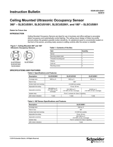 Ceiling Mounted Ultrasonic Occupancy Sensor