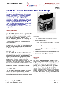 PN-150EVT Series Electronic Vital Timer Relays