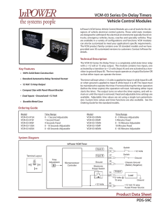 Product Data Sheet VCM-03 Series On