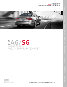 2013 Audi A6/S6 Media Information Kit