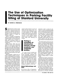 The Use of Optimization Techniques in Parking Facility Siting at