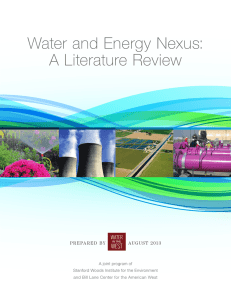 Water and Energy Nexus: A Literature Review