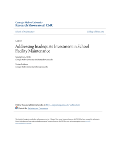 Addressing Inadequate Investment in School Facility Maintenance