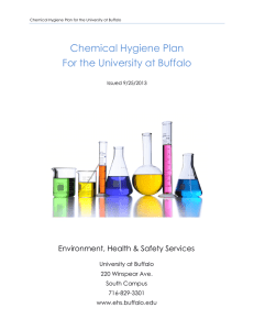 Chemical Hygiene Plan For the University at Buffalo