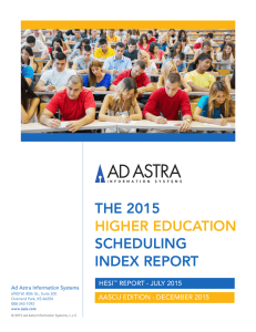 the 2015 higher education scheduling index report