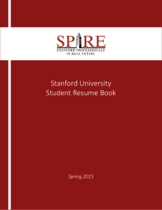 Stanford University Student Resume Book