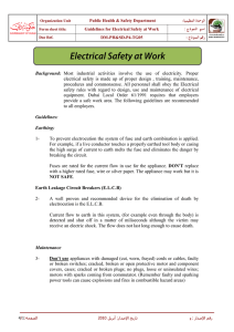 Guidelines for Electrical Safety at Work