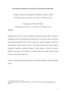 1 Development of humidity sensors based on nanostructured carbon