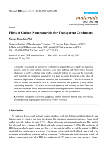 Films of Carbon Nanomaterials for Transparent Conductors