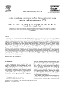 Metal-containing amorphous carbon film development using
