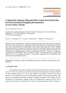 Codeposited Antimony-Bismuth Film Carbon Paste Electrodes for