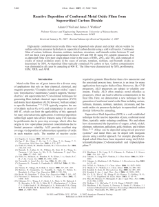 Reactive deposition of conformal metal oxide films from supercritical